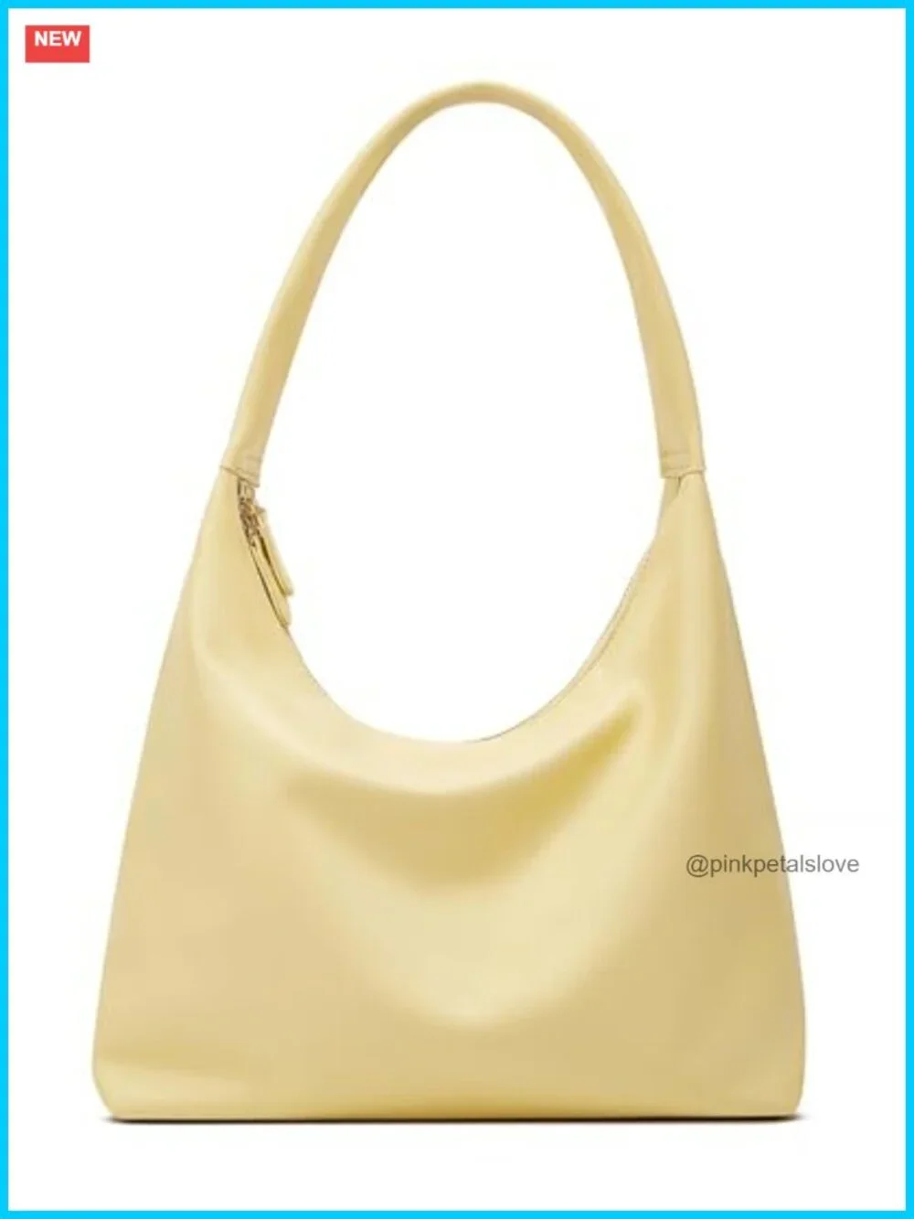 PU Leather Crescent Shoulder Bag Slouchy Hobo Tote Crossbody Purse